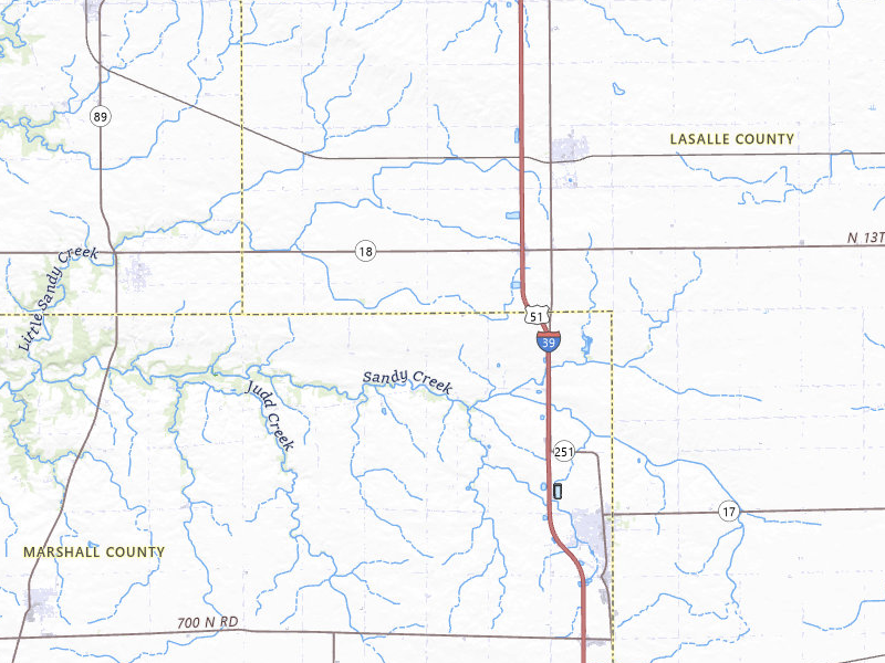 Radar-estimated hail-size map of the storm over Wenona, IL on Jun 5, 2026