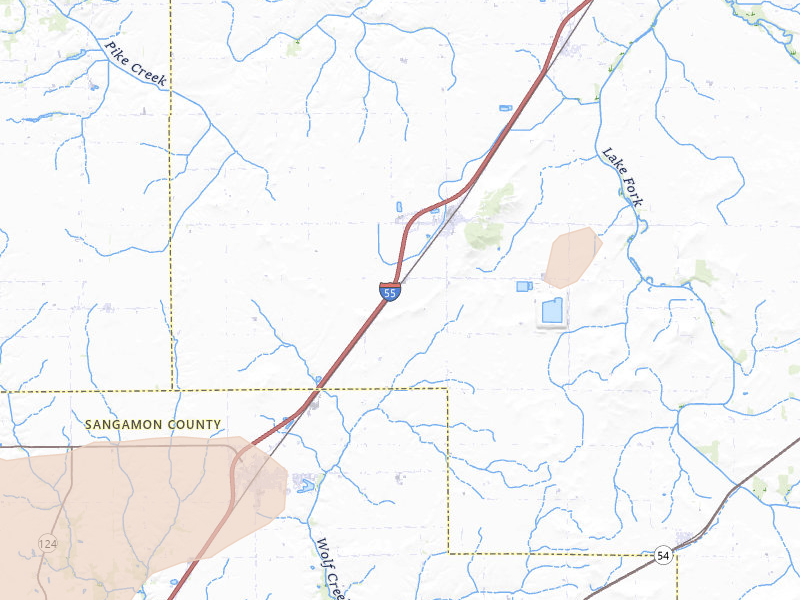 Radar-estimated hail-size map of the storm over Williamsville, IL on Apr 27, 2026