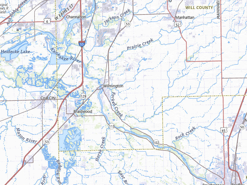 NEXRAD radar-signature map of the hail storm over Wilmington, IL on Jul 27, 2026