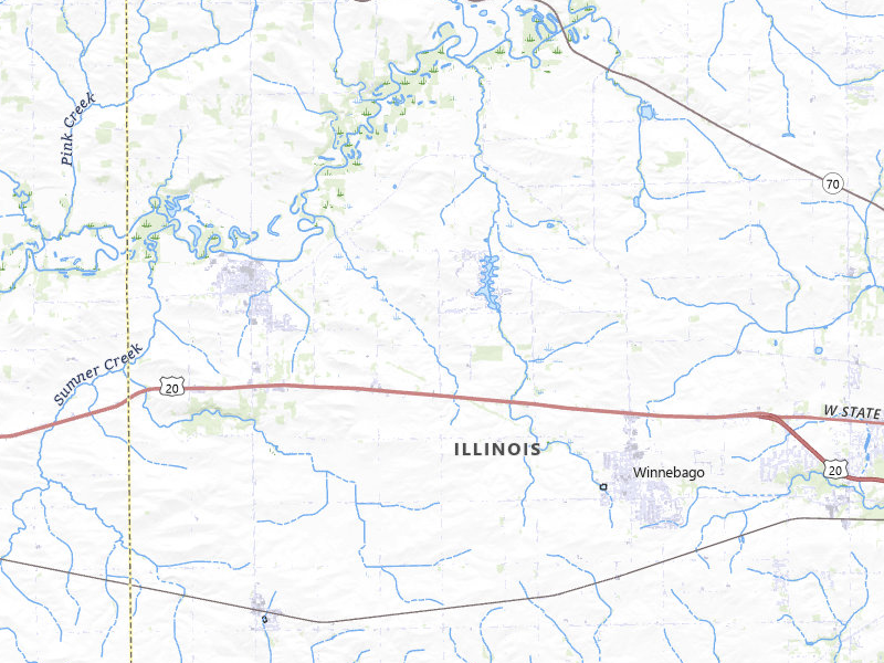 Radar-estimated hail-size map of the storm over Winnebago, IL on Mar 30, 2026