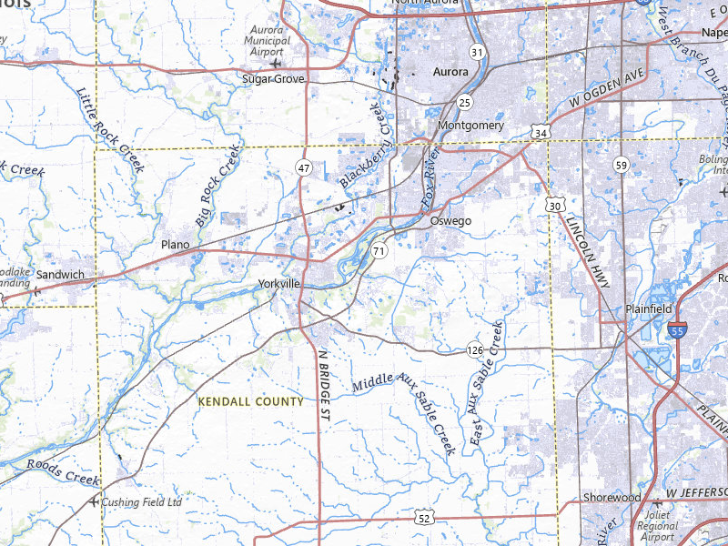 Radar-estimated hail-size map of the storm over Yorkville, IL on Mar 26, 2026