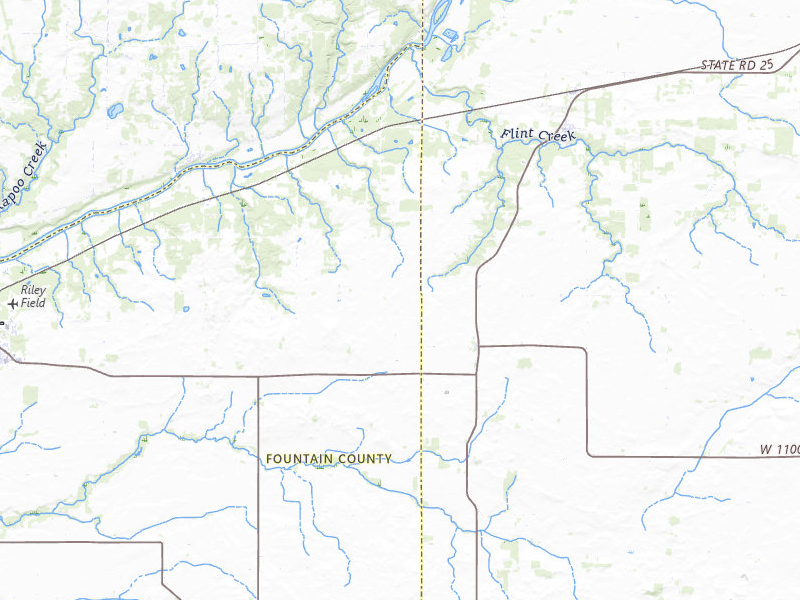 Radar-estimated hail-size map of the storm over Attica, IN on Apr 3, 2026