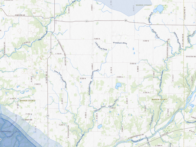 NEXRAD radar-signature map of the hail storm over Attica, IN on Aug 11, 2026