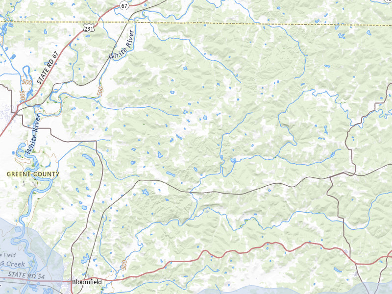 NEXRAD radar-signature map of the hail storm over Bloomfield, IN on Mar 22, 2026