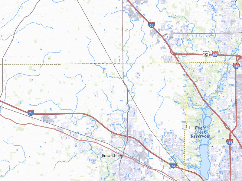 Radar-estimated hail-size map of the storm over Brownsburg, IN on Jun 16, 2026