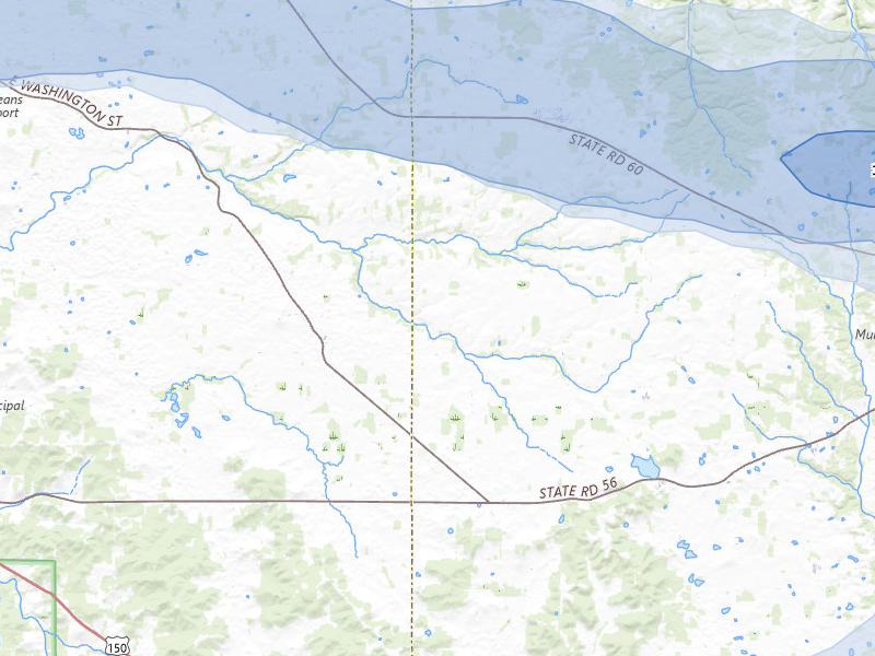 NEXRAD radar-signature map of the hail storm over Campbellsburg, IN on Mar 4, 2026