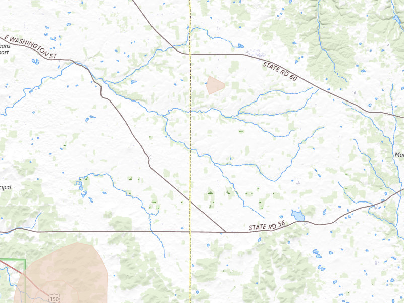 Radar-estimated hail-size map of the storm over Campbellsburg, IN on Jul 3, 2026