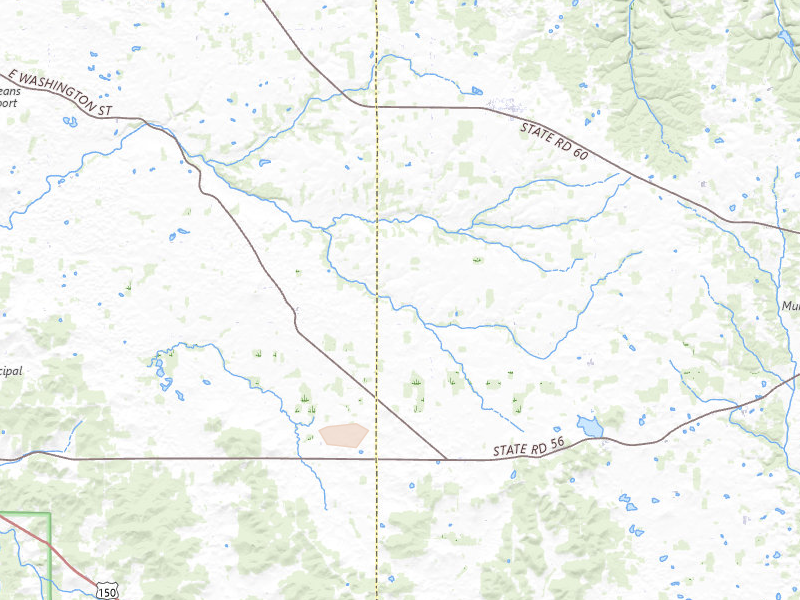 Radar-estimated hail-size map of the storm over Campbellsburg, IN on Aug 16, 2026