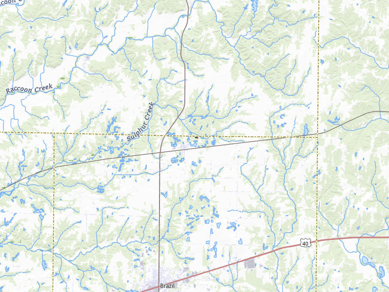 Radar-estimated hail-size map of the storm over Carbon, IN on May 4, 2026