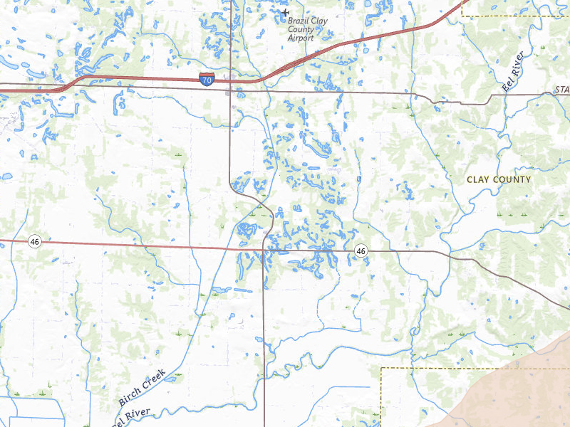 Radar-estimated hail-size map of the storm over Centerpoint, IN on Mar 22, 2026