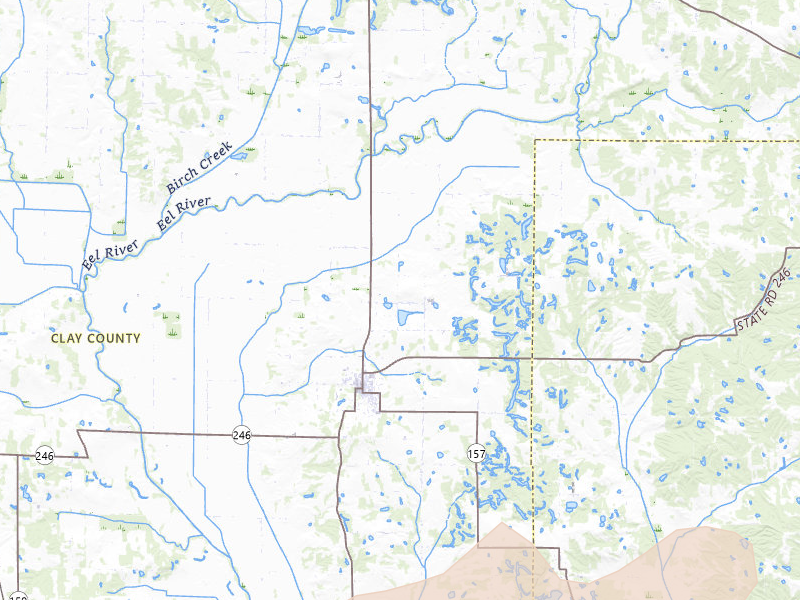 Radar-estimated hail-size map of the storm over Clay City, IN on Apr 27, 2026