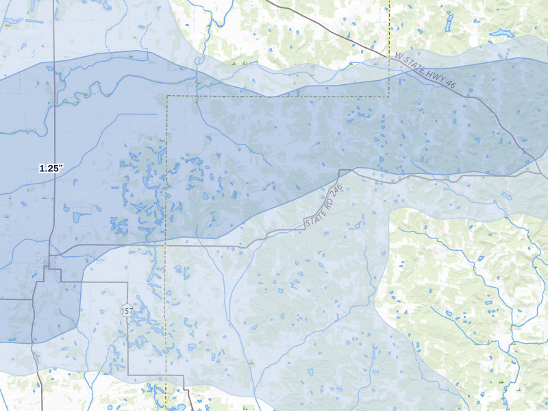 NEXRAD radar-signature map of the hail storm over Coal City, IN on Mar 22, 2026