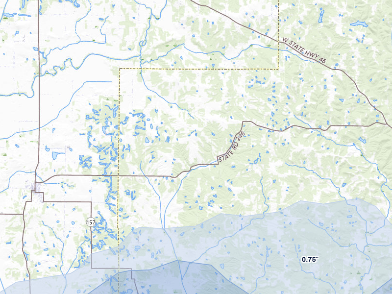 NEXRAD radar-signature map of the hail storm over Coal City, IN on May 15, 2026