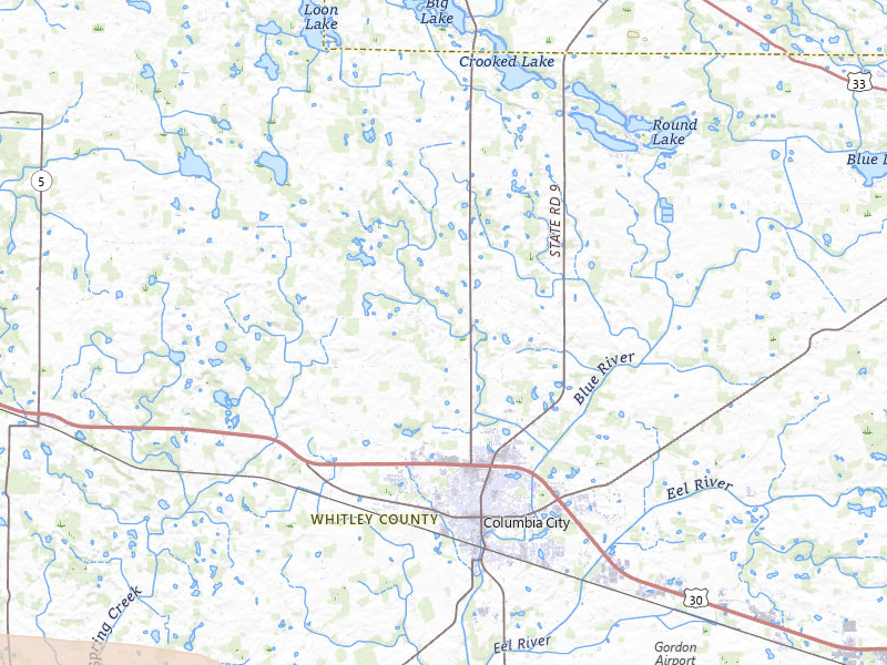 Radar-estimated hail-size map of the storm over Columbia City, IN on Mar 31, 2026