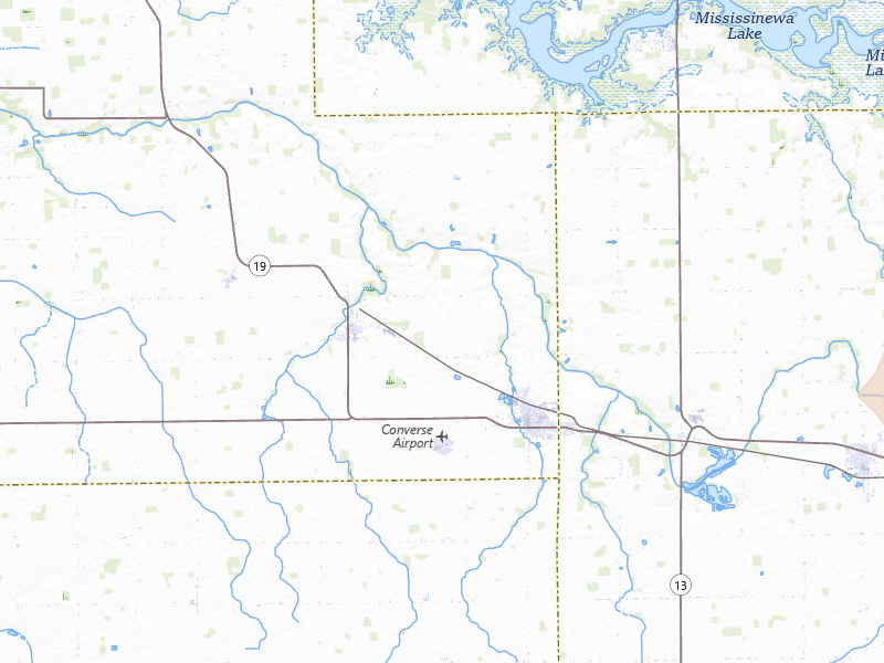 Radar-estimated hail-size map of the storm over Converse, IN on Mar 22, 2026