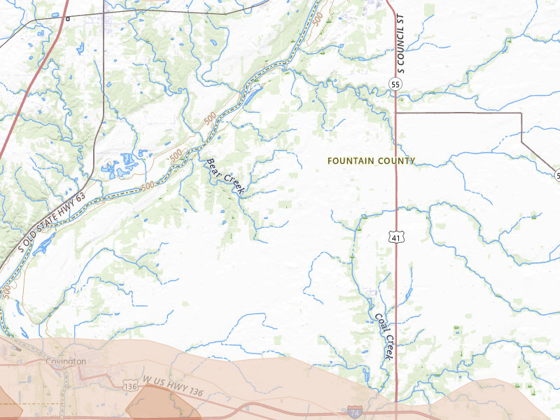 Radar-estimated hail-size map of the storm over Covington, IN on Mar 26, 2026