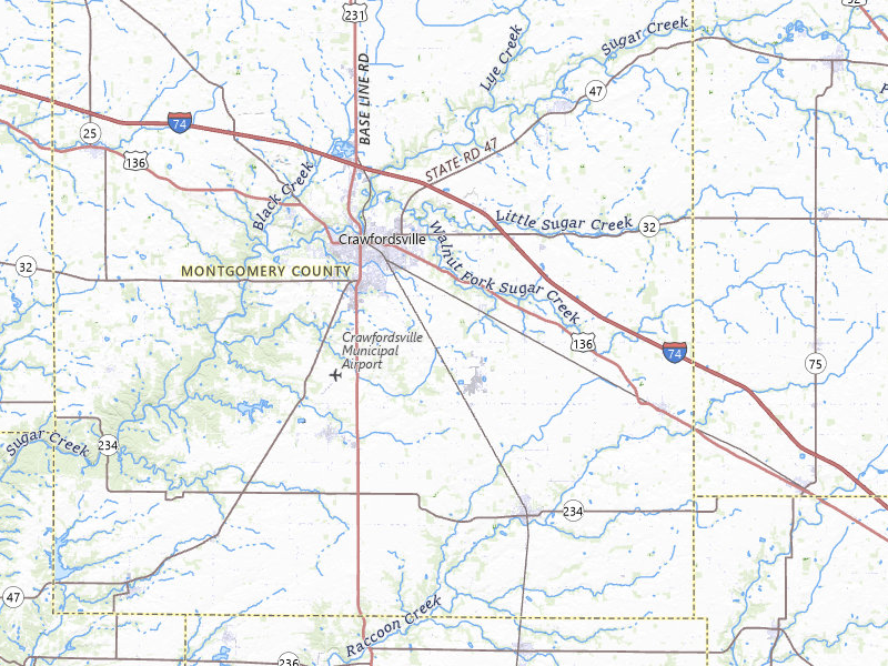 Radar-estimated hail-size map of the storm over Crawfordsville, IN on Mar 22, 2026