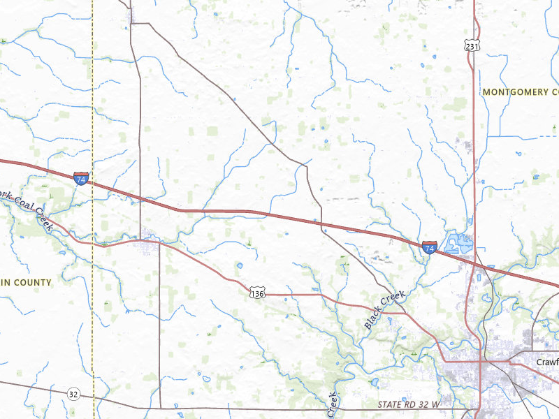 Radar-estimated hail-size map of the storm over Crawfordsville, IN