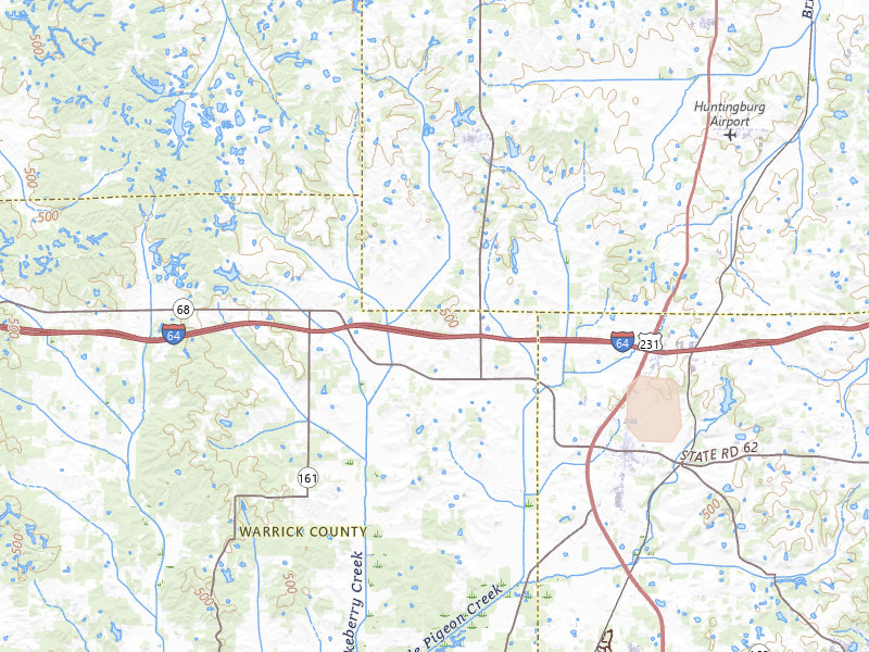 Radar-estimated hail-size map of the storm over Dale, IN on Jul 3, 2026