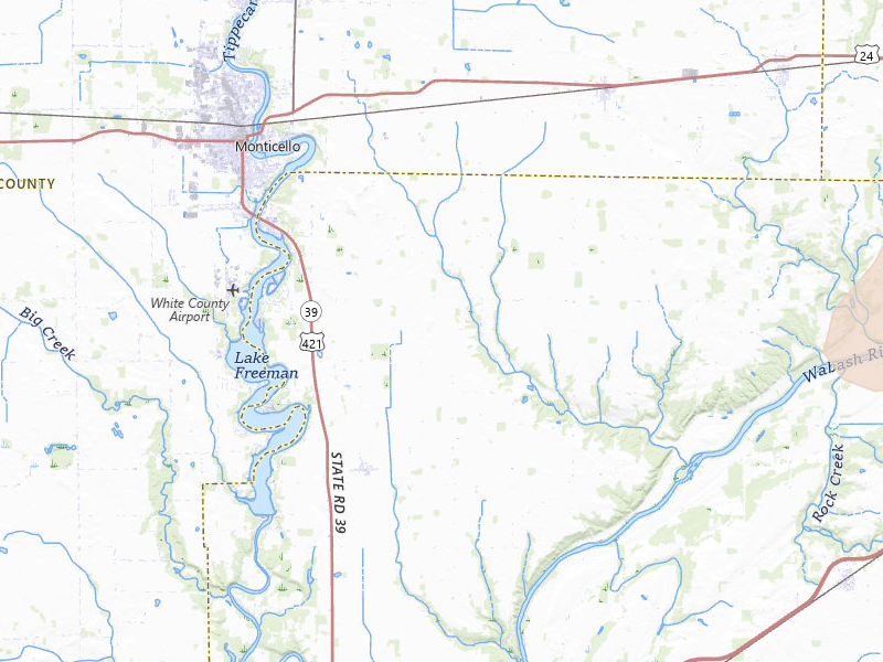 Radar-estimated hail-size map of the storm over Delphi, IN on Jul 10, 2026
