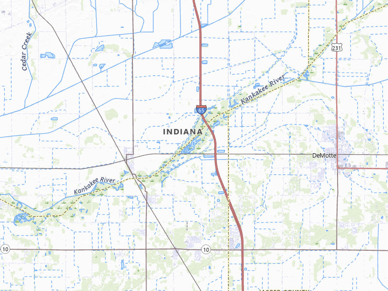 Radar-estimated hail-size map of the storm over Demotte, IN on Mar 31, 2026