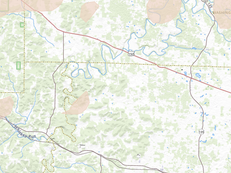 Radar-estimated hail-size map of the storm over Depauw, IN on Mar 22, 2026