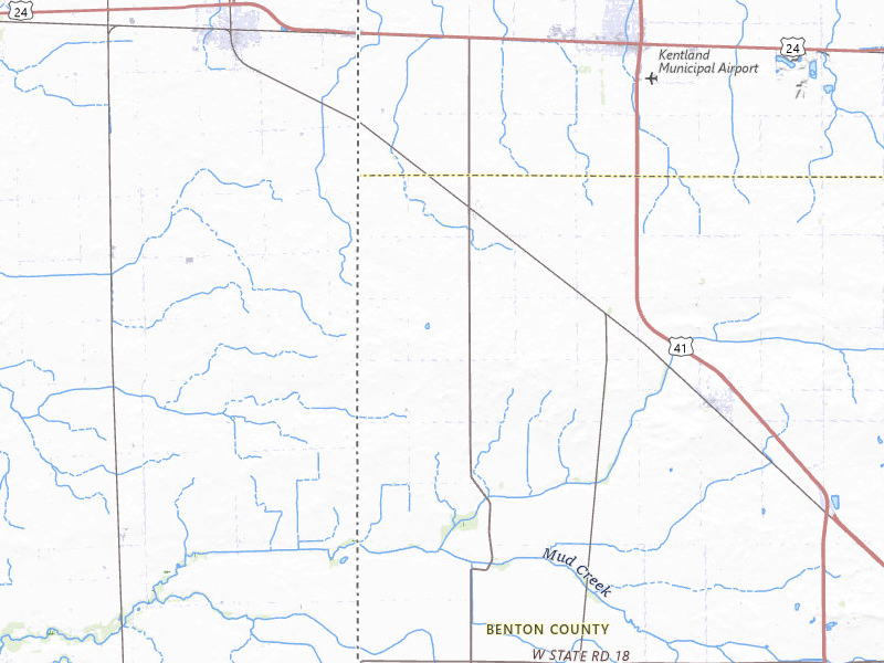 Radar-estimated hail-size map of the storm over Earl Park, IN on Mar 26, 2026