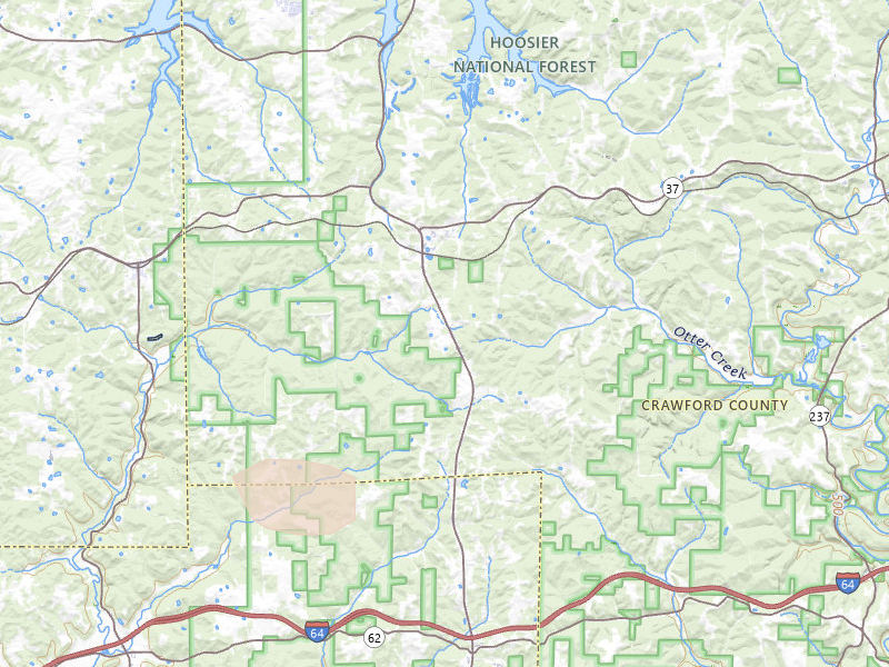 Radar-estimated hail-size map of the storm over Eckerty, IN on Jul 21, 2026