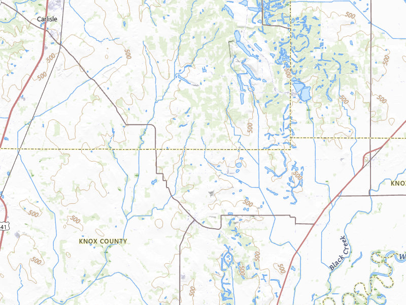 Radar-estimated hail-size map of the storm over Edwardsport, IN on Apr 27, 2026
