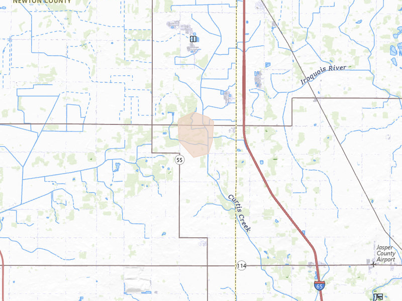 Radar-estimated hail-size map of the storm over Fair Oaks, IN on Jun 6, 2026