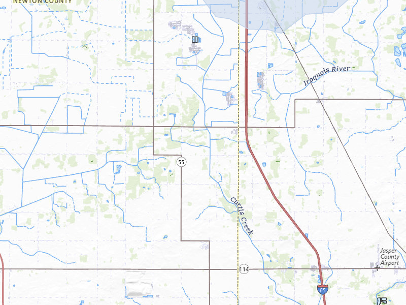 NEXRAD radar-signature map of the hail storm over Fair Oaks, IN on Jun 9, 2026