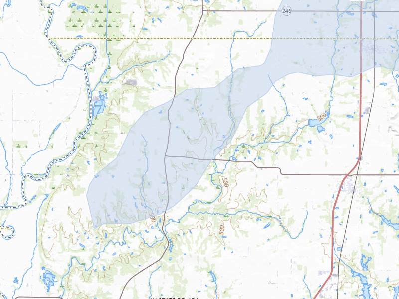 NEXRAD radar-signature map of the hail over Fairbanks, IN
