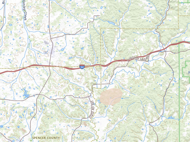 Radar-estimated hail-size map of the storm over Ferdinand, IN