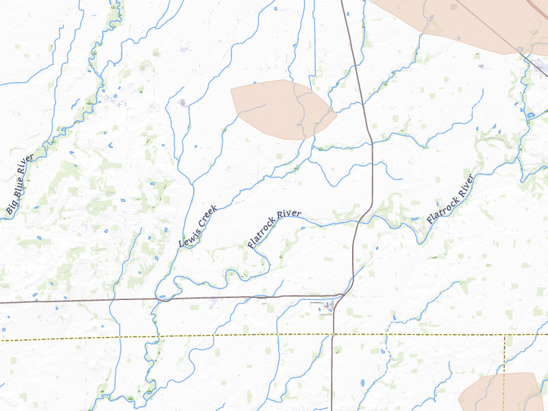 Radar-estimated hail-size map of the storm over Flat Rock, IN on Aug 11, 2026