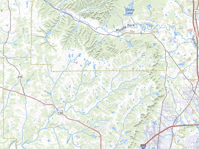 Radar-estimated hail-size map of the storm over Floyds Knobs, IN on Mar 22, 2026
