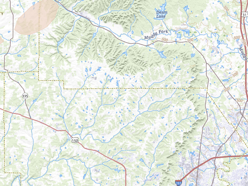 Radar-estimated hail-size map of the storm over Floyds Knobs, IN on Apr 27, 2026