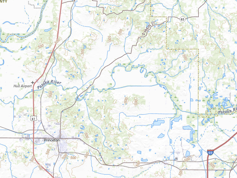 Radar-estimated hail-size map of the storm over Francisco, IN on Jul 3, 2026