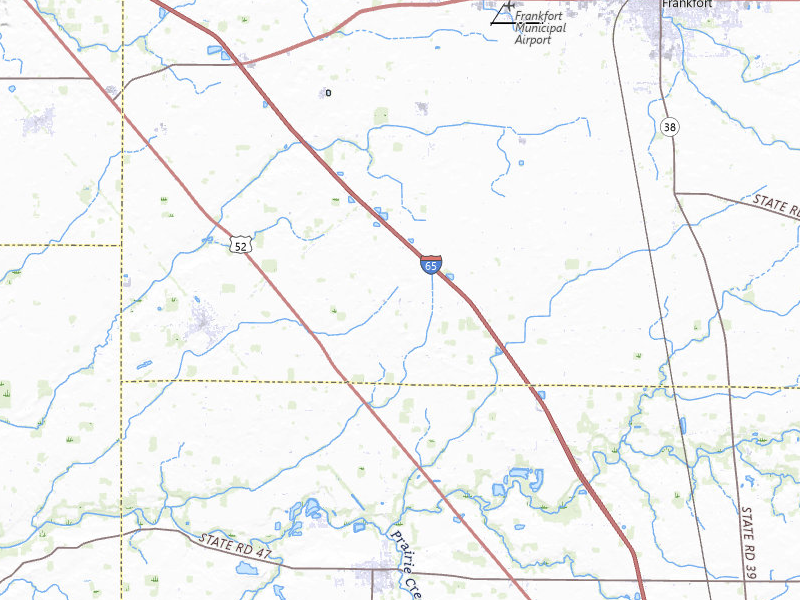 Radar-estimated hail-size map of the storm over Frankfort, IN on Mar 26, 2026
