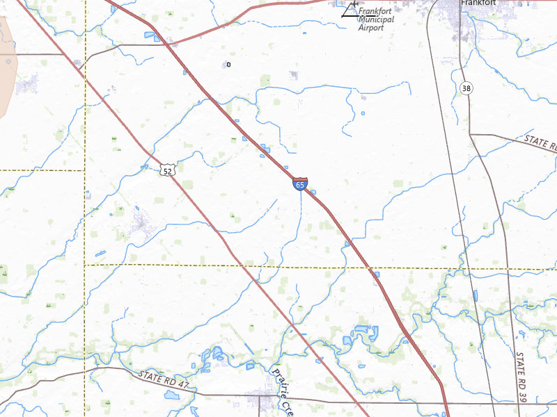 Radar-estimated hail-size map of the storm over Frankfort, IN on Apr 27, 2026