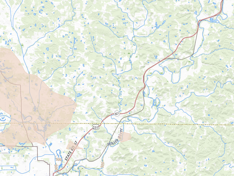 Radar-estimated hail-size map of the storm over Freedom, IN on Jun 9, 2026