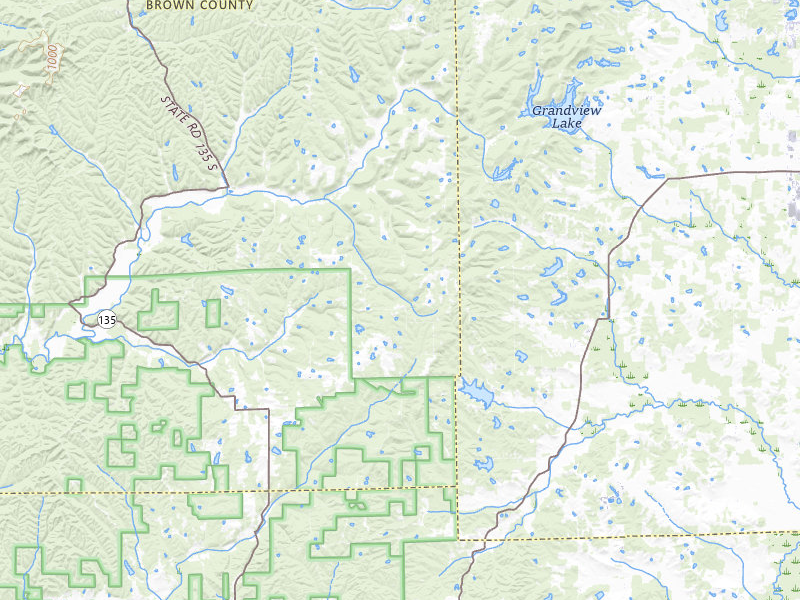 Radar-estimated hail-size map of the storm over Freetown, IN on Apr 27, 2026