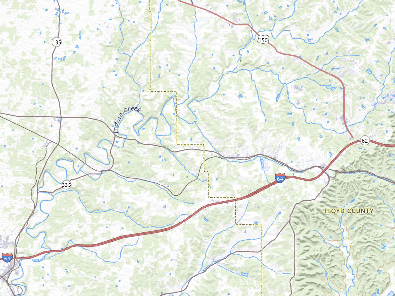 Radar-estimated hail-size map of the storm over Georgetown, IN on Apr 27, 2026