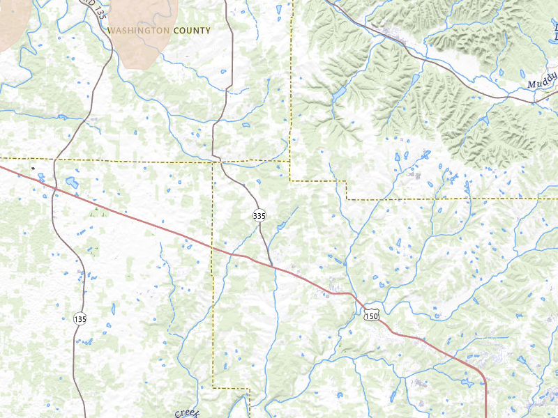 Radar-estimated hail-size map of the storm over Greenville, IN on Mar 22, 2026