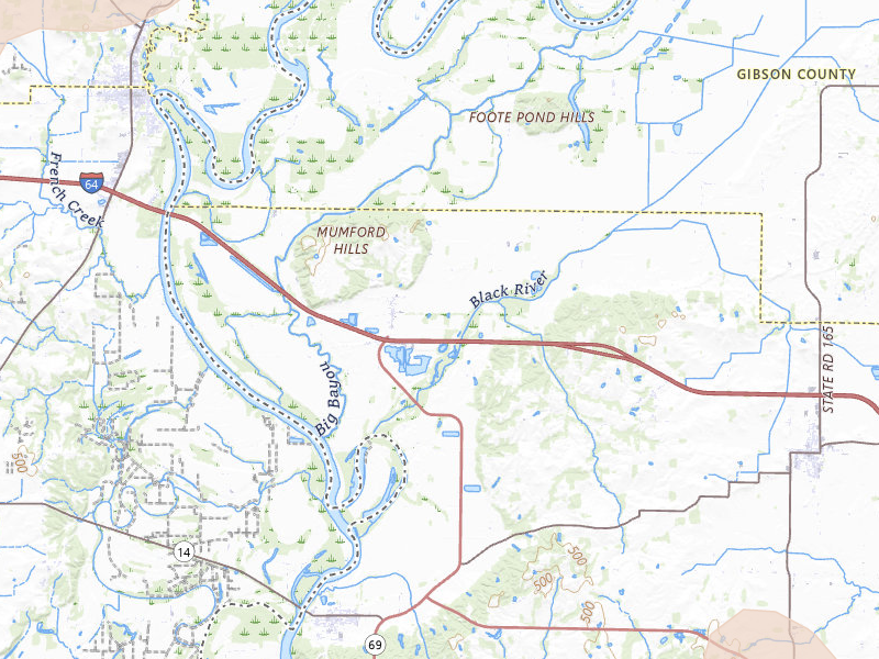 Radar-estimated hail-size map of the storm over Griffin, IN on Apr 27, 2026