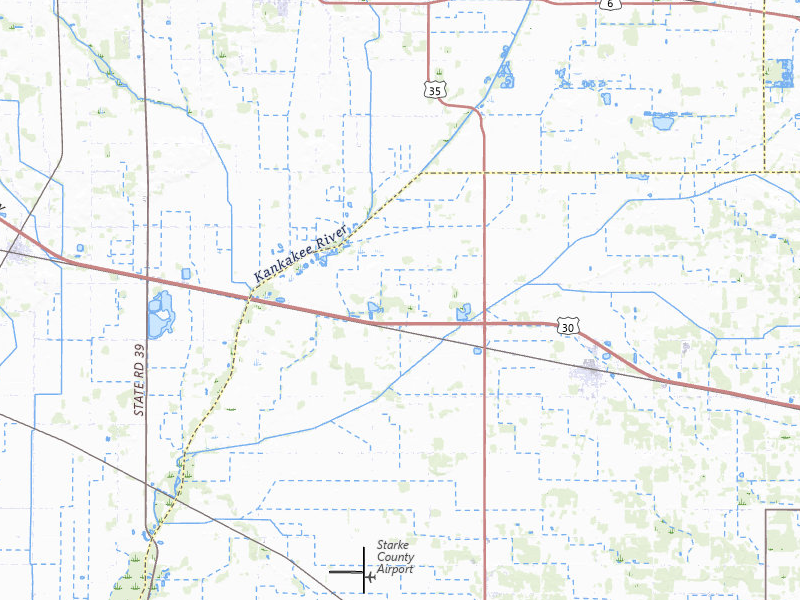 Radar-estimated hail-size map of the storm over Hamlet, IN on Mar 31, 2026