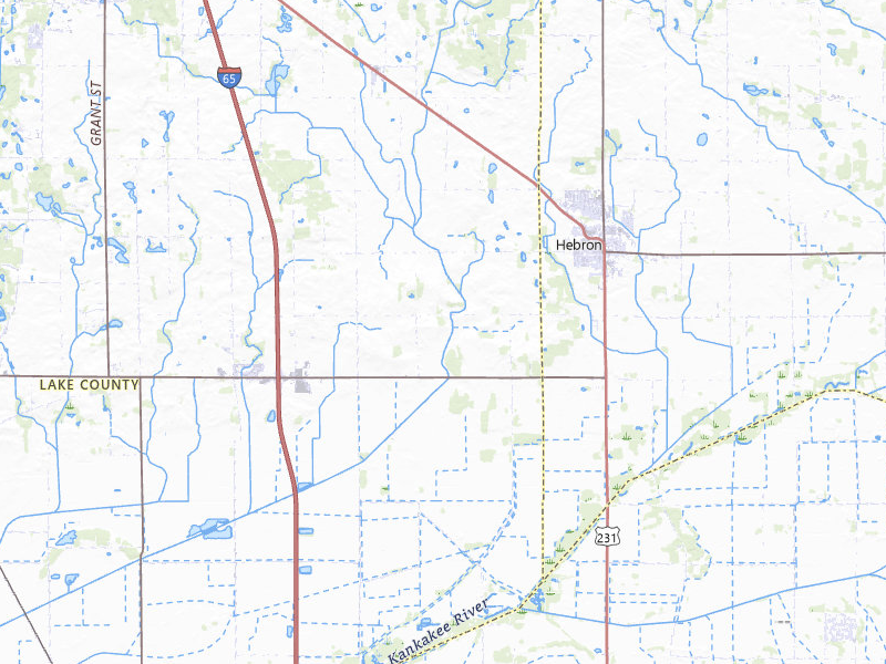 NEXRAD radar-signature map of the hail storm over Hebron, IN on Aug 9, 2026