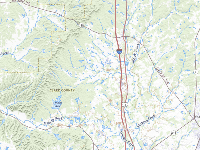 Radar-estimated hail-size map of the storm over Henryville, IN on Apr 27, 2026