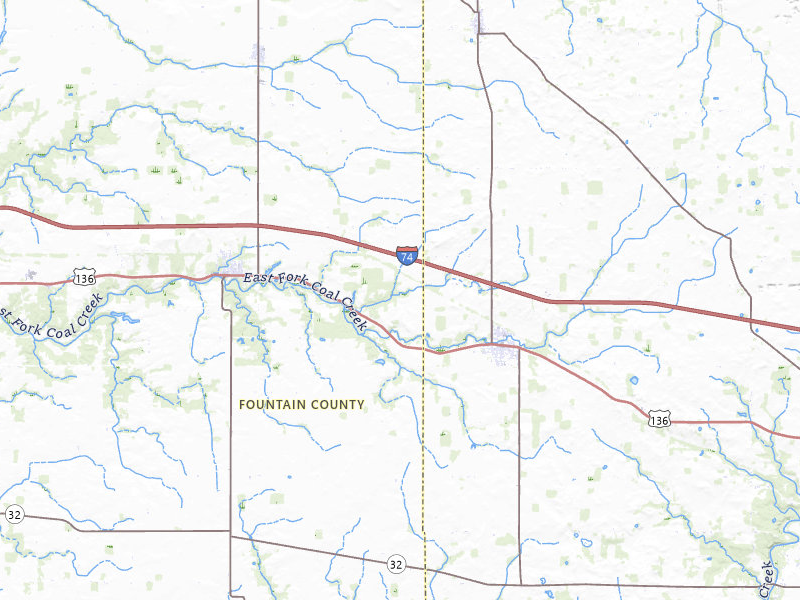 Radar-estimated hail-size map of the storm over Hillsboro, IN on Jul 4, 2026