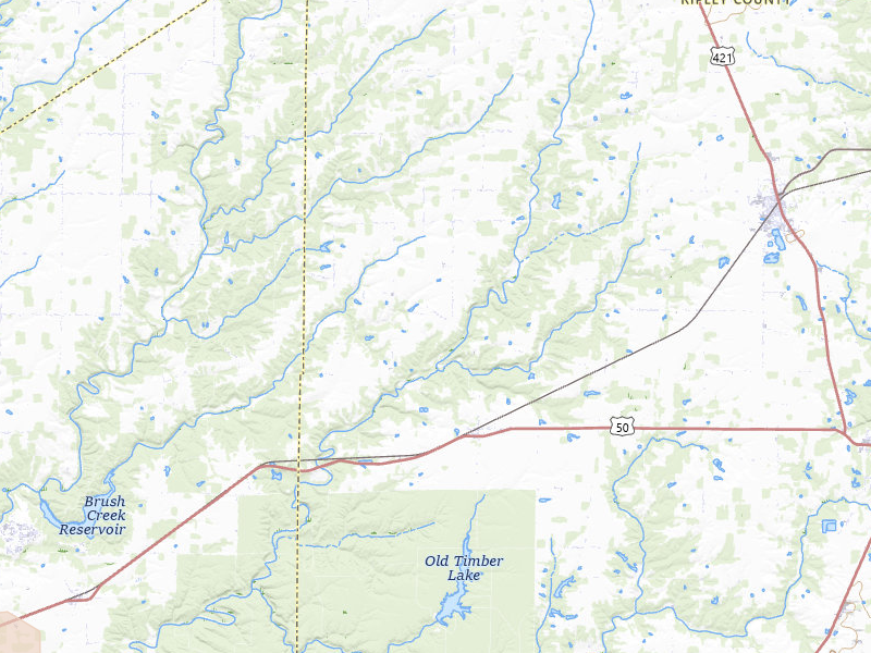 Radar-estimated hail-size map of the storm over Holton, IN on May 16, 2026