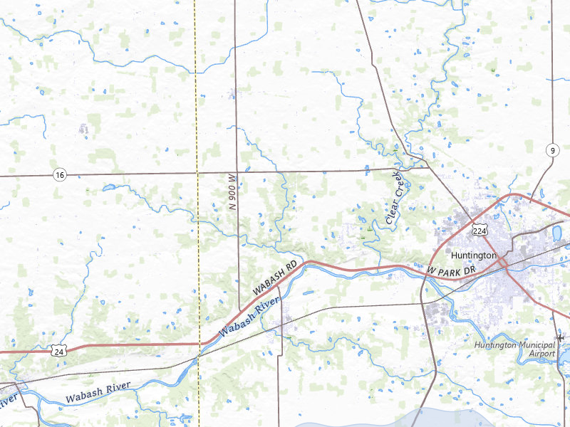 NEXRAD radar-signature map of the hail storm over Huntington, IN on Mar 22, 2026